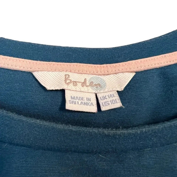 Boden Colorblock Ponte Dress Blue Navy Short Sleeve Size 10L - Picture 5 of 7